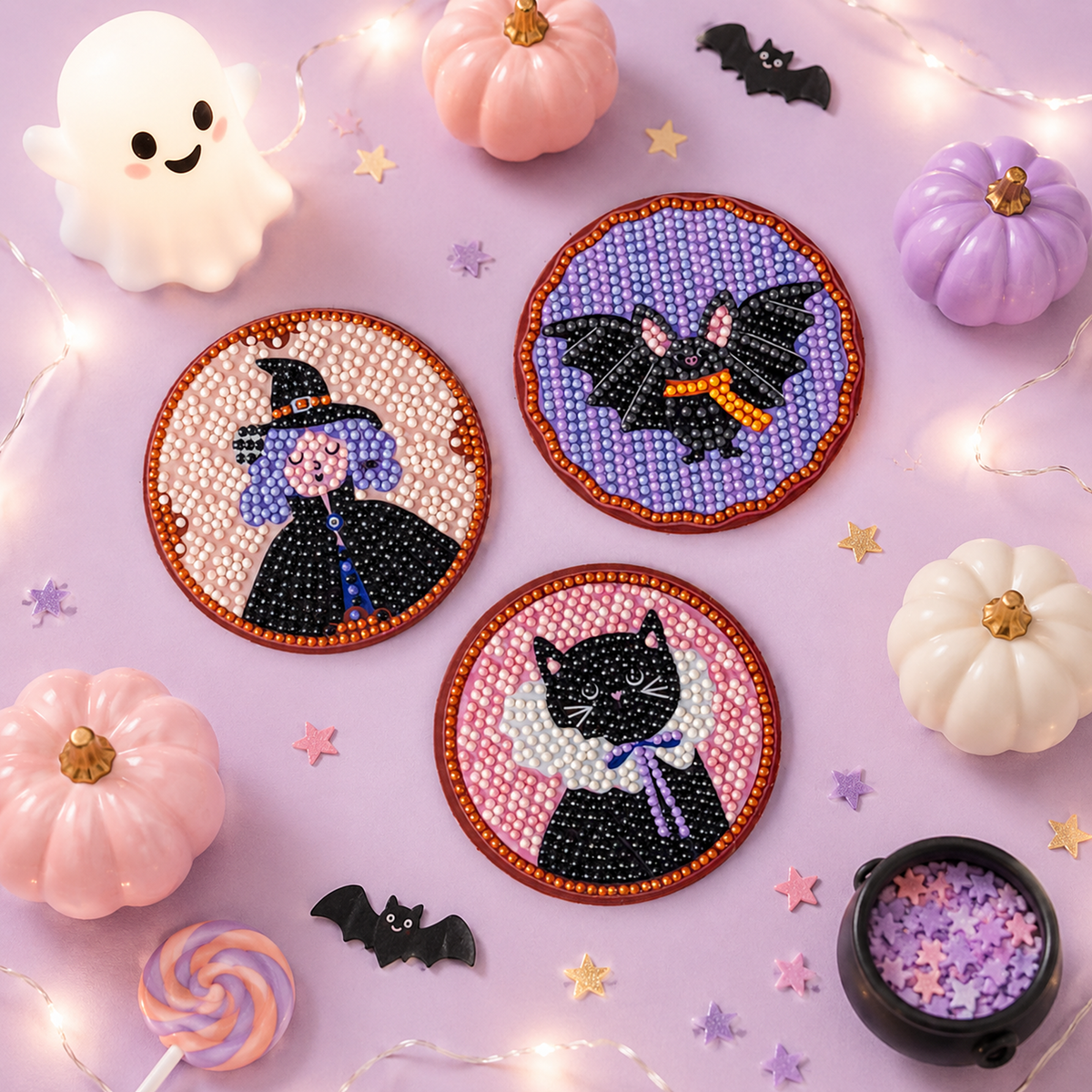 Halloween Diamond Art Coaster Kit - Hocus Pocus