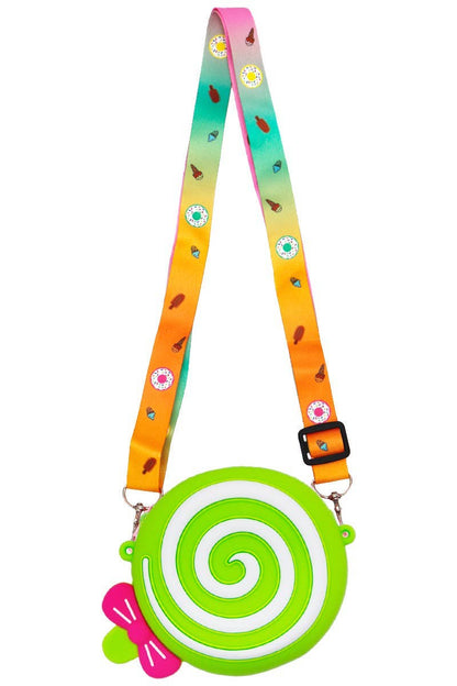 Lollipop Zippered Silicone Crossbody Bag