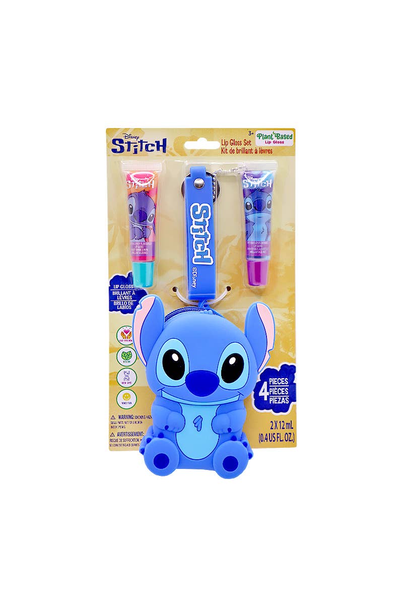Disney Stitch Lip Gloss Set with Pouch