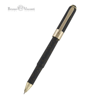 Monaco - Black with Gold Glitter Ballpoint Pen