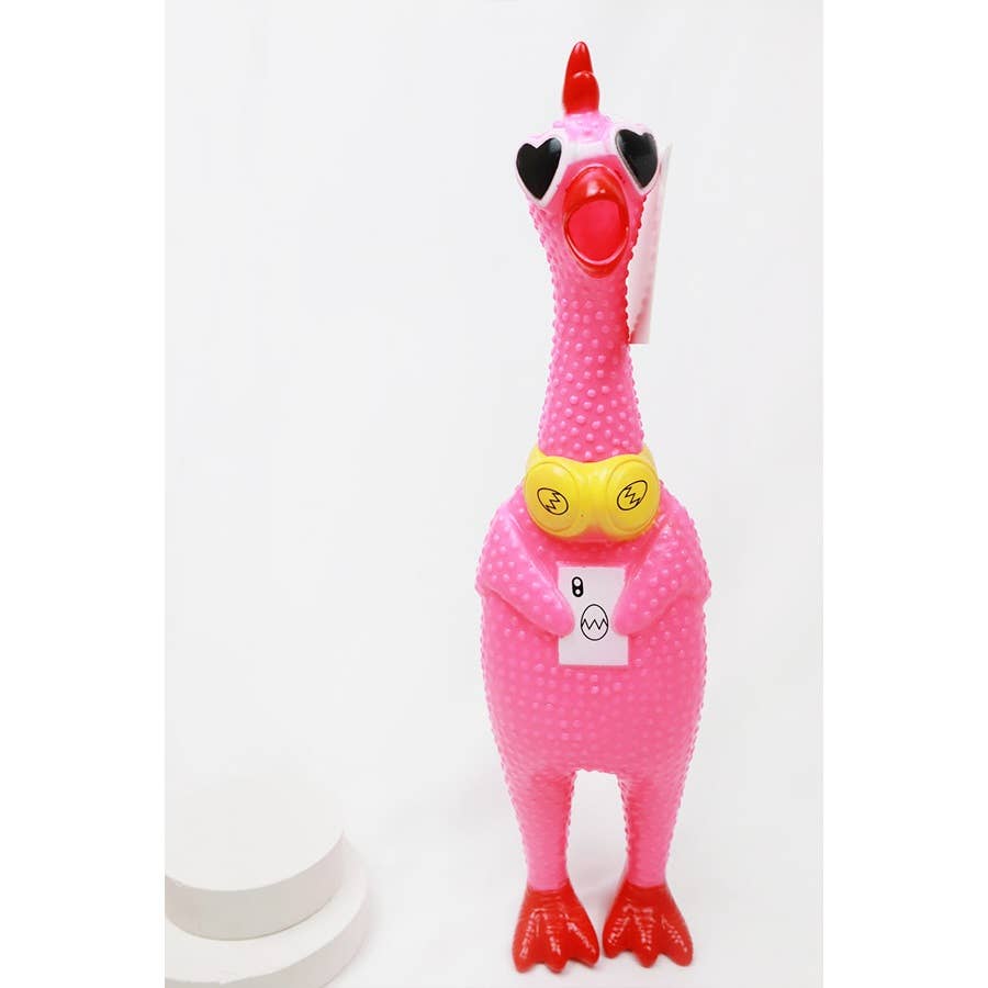 Rubber Chicken Squeaky Toy