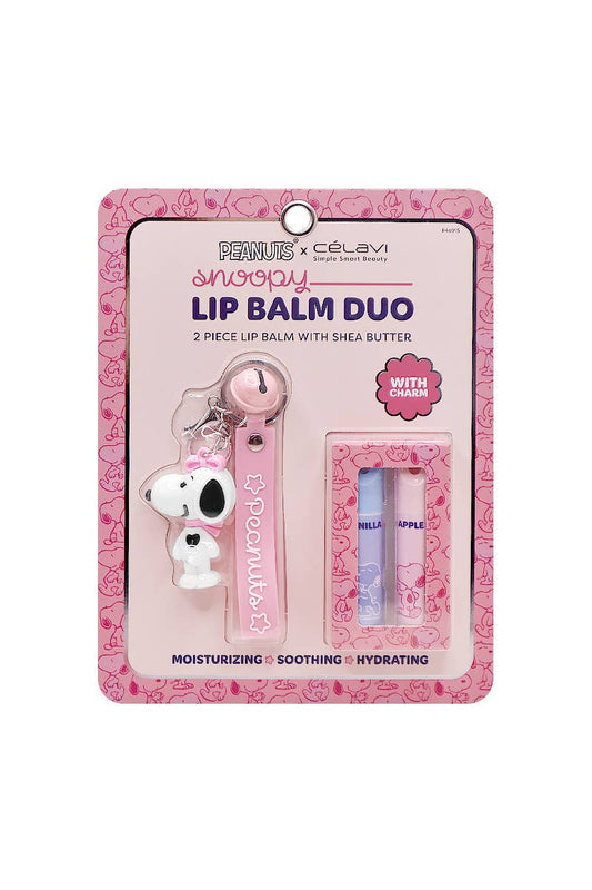 Celavi Peanuts Snoopy Lip Balm Duo Charm Keychain