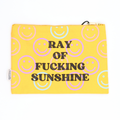 Ray Of Sunshine Smiley Face Canvas Pouch