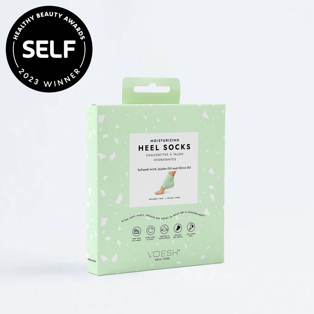Moisturizing Gel Heel Socks - Green