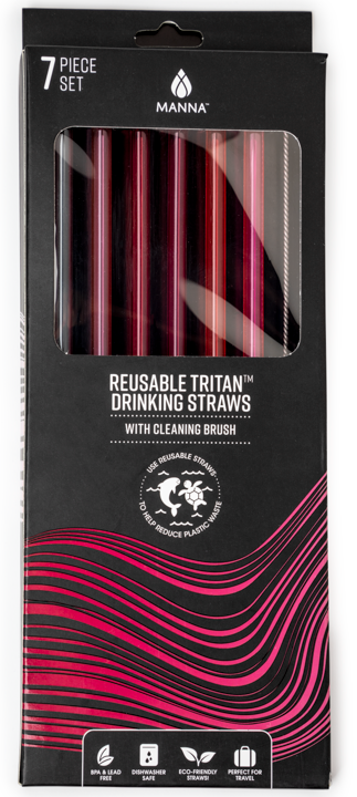 7pc Tritan Straw with Cleaner Set - Stella