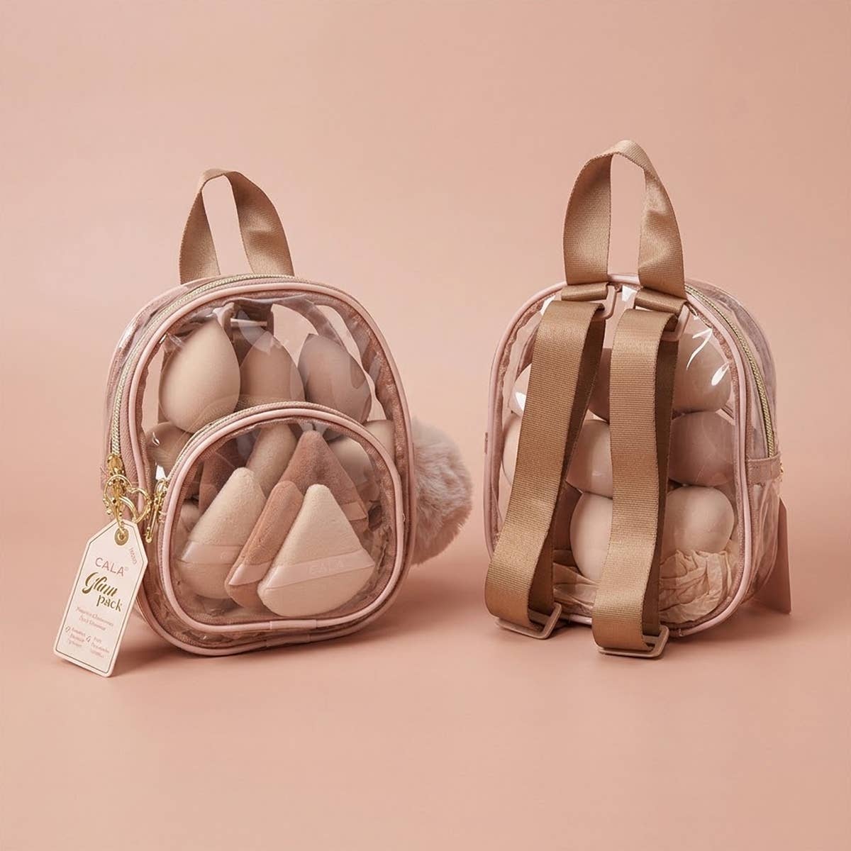 Nude Glam Sponge Set with Mini Backpack