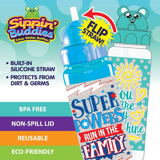 Kids Water Bottle with Straw 24 oz