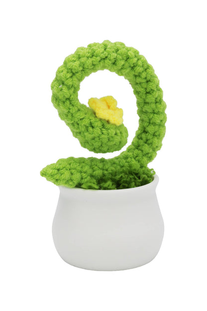 Mini Cactus Succulent Crochet Knitted Vase Pot Figurine