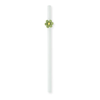 7pk Glass Straw Set - Asst Floral