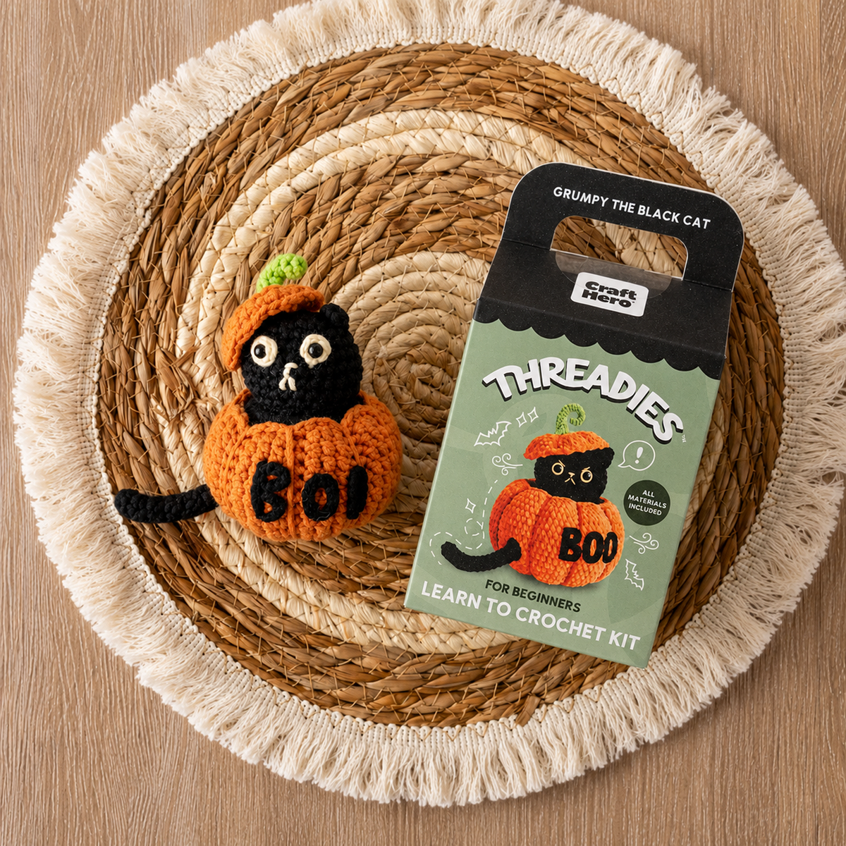 Halloween Crochet Kit for Beginners - Grumpy
