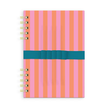 Cabana Stripes Harper Split-Spiral Notebook & Pen Set