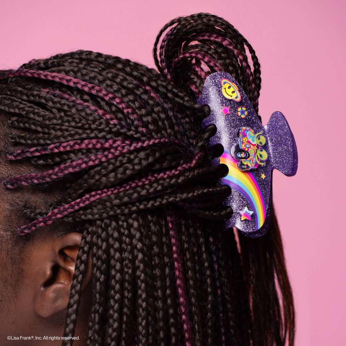 Lisa Frank x Kitsch Glitter Claw Clip in Zoomer & Zorbit