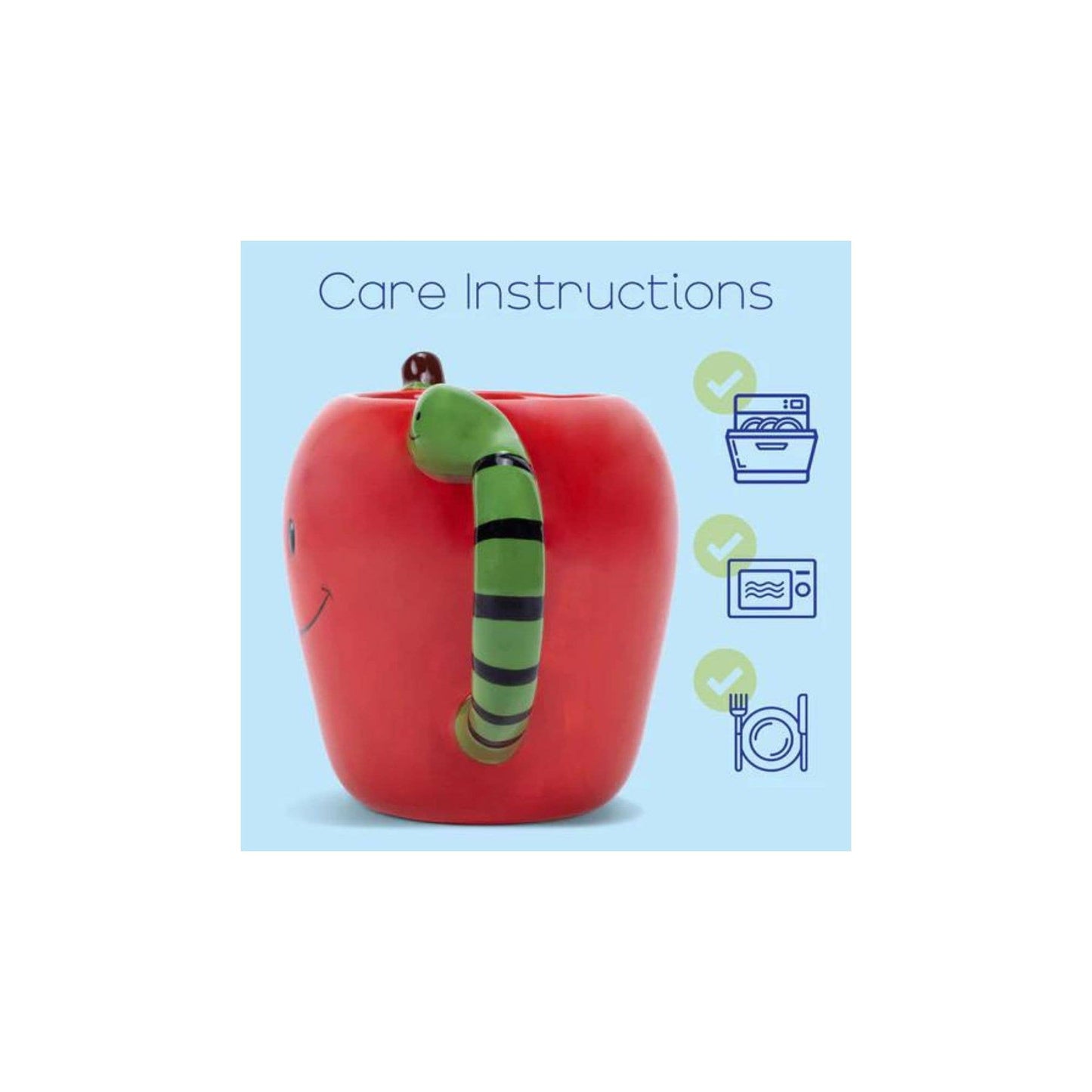 Character Mug Apple Bookworm, 18oz