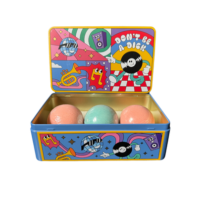 Don't Be A Dick Bath Bomb Set in Reusable Tin