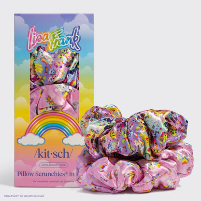 Lisa Frank x Kitsch Satin Pillow Scrunchies (Set of 2)