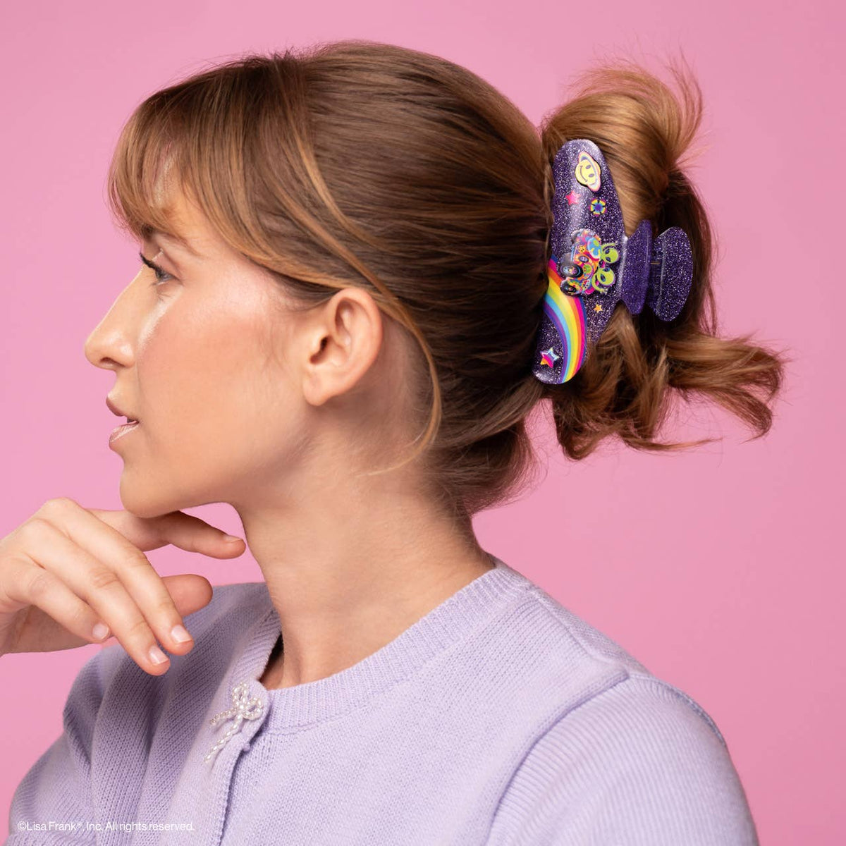 Lisa Frank x Kitsch Glitter Claw Clip in Zoomer & Zorbit