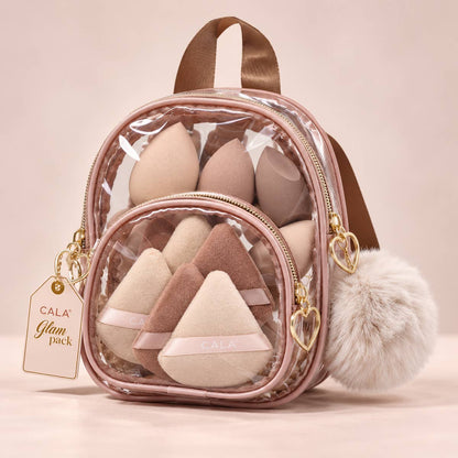 Nude Glam Sponge Set with Mini Backpack