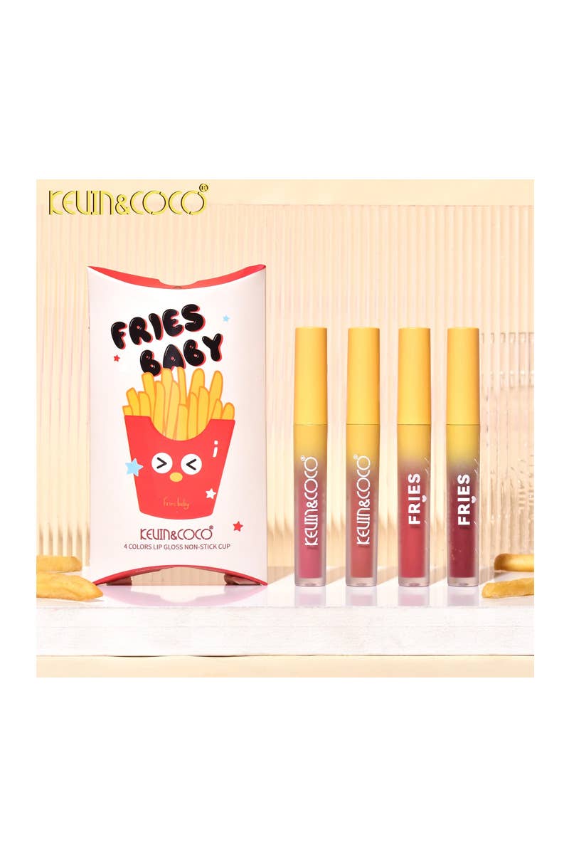 Kevin & Coco Fries Baby 4-Piece Mini Lip Gloss Set