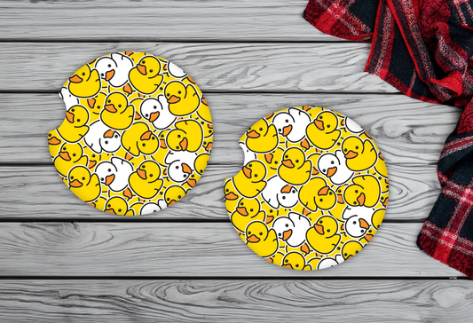 Rubber Ducks Car Coaster Set