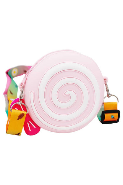 Lollipop Zippered Silicone Crossbody Bag