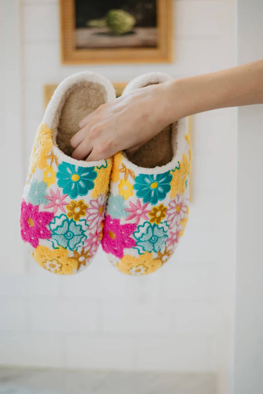 Spring Flowers Cozy Slippers