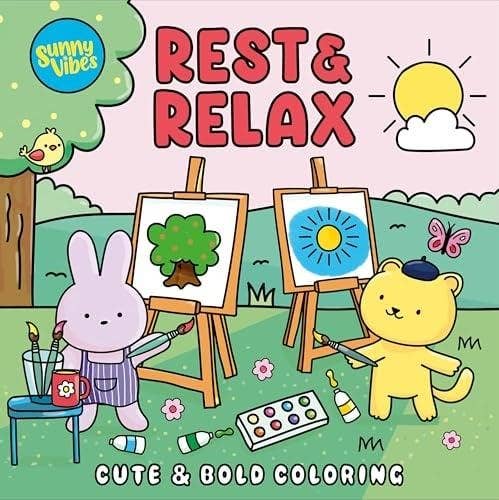 Rest & Relax Bold and Easy Coloring Book