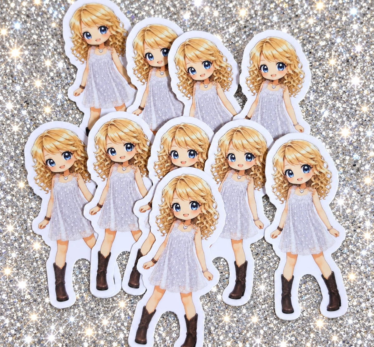 Pop Star Sticker, Cowboy Boots