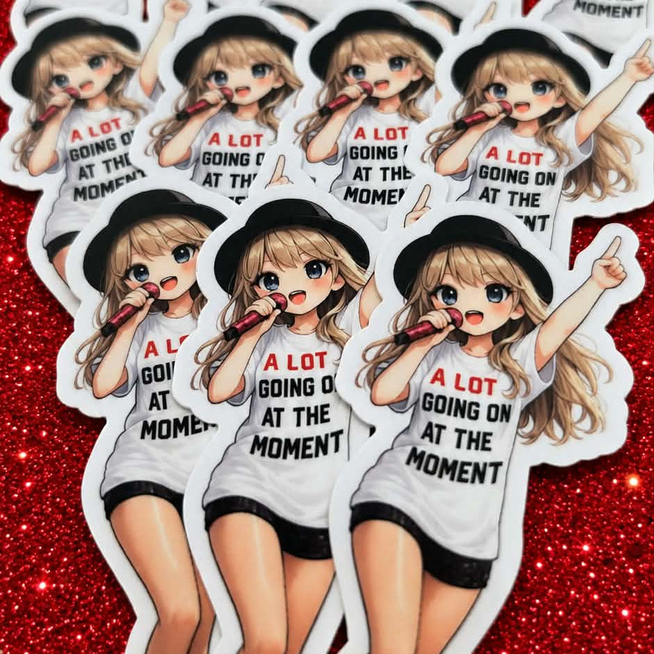 Pop Star Sticker, Black Hat