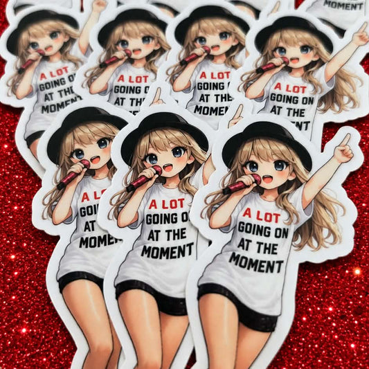 Pop Star Sticker, Black Hat