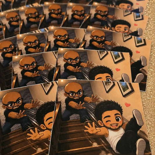 "Daddi, Throw Me Down the Stairs" Sticker