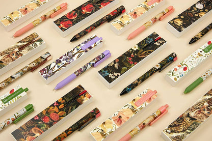DreamBox Ballpoint Click Pen in a Gift Box - Greens & Flowers