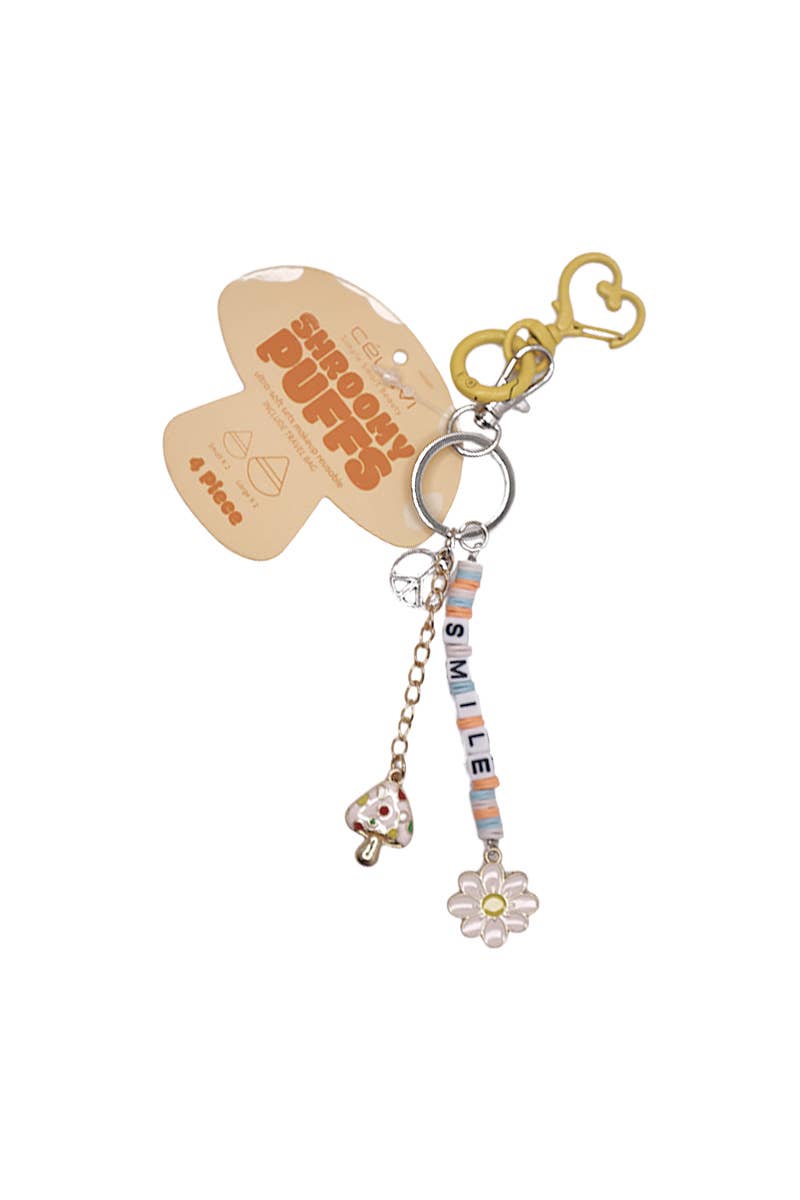 Shroomy Puffs Makeup Puff Set with Keychain Bag