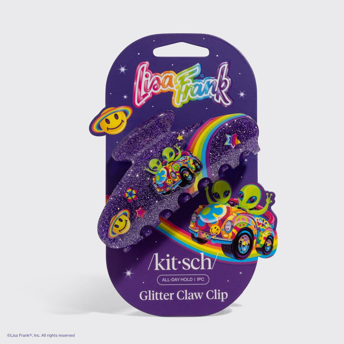 Lisa Frank x Kitsch Glitter Claw Clip in Zoomer & Zorbit