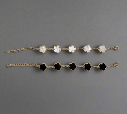Dainty Flower Bracelet, Tarnish Resistant(2 Color Options)