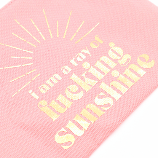 Ray Of Sunshine Canvas Pouch, Pink