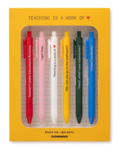Teaching Is a Work of Heart Quotable Gel Pen Set