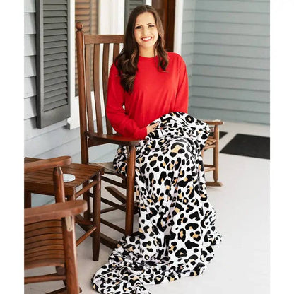 Catwalk Leopard Plush Blanket
