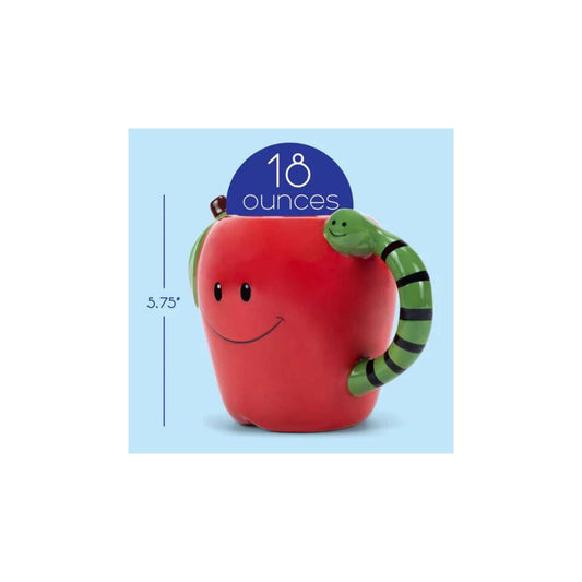 Character Mug Apple Bookworm, 18oz