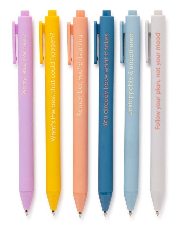 Worry Less, Live More Quotable Gel Pen Set