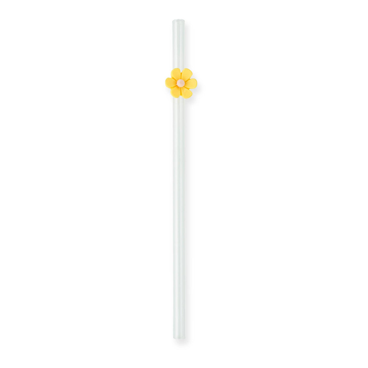 7pk Glass Straw Set - Asst Floral