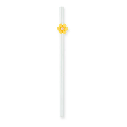 7pk Glass Straw Set - Asst Floral