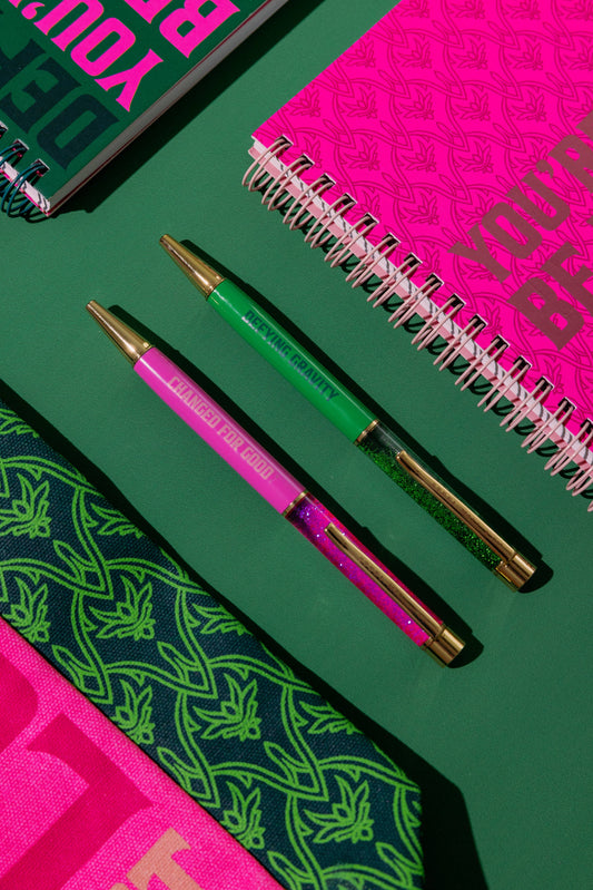 Wicked Inspired Glitter Pen Set, Green/Pink