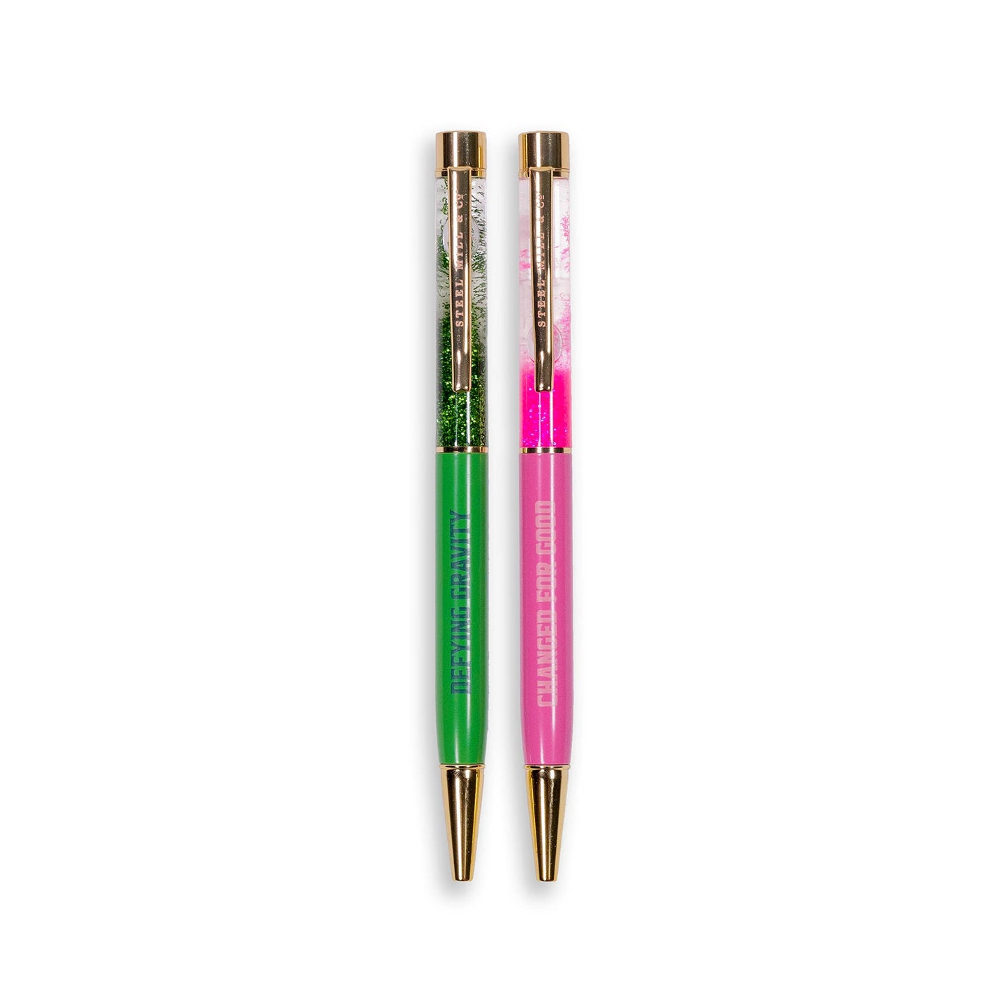 Wicked Inspired Glitter Pen Set, Green/Pink