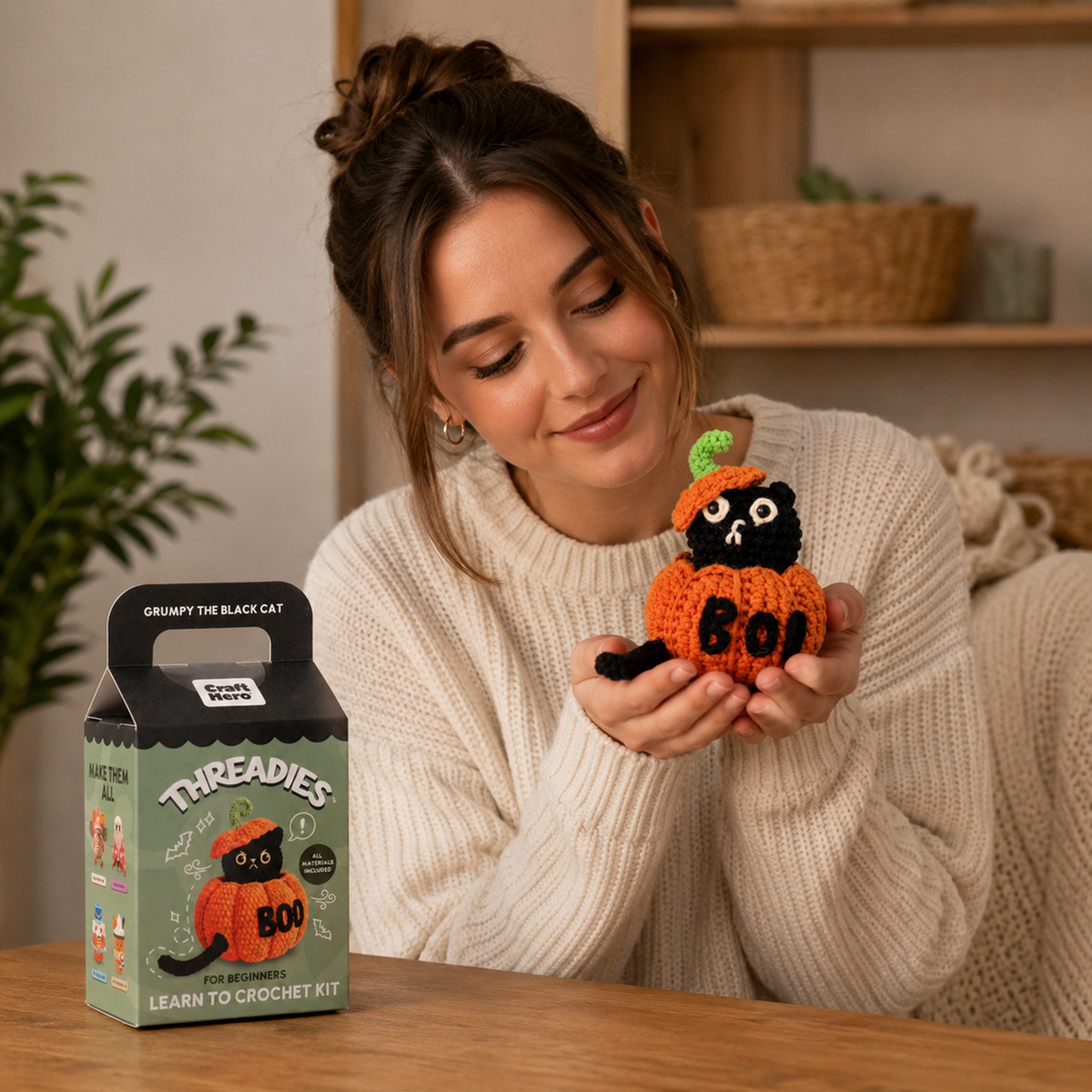 Halloween Crochet Kit for Beginners - Grumpy