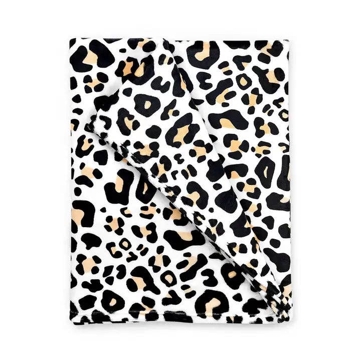 Catwalk Leopard Plush Blanket
