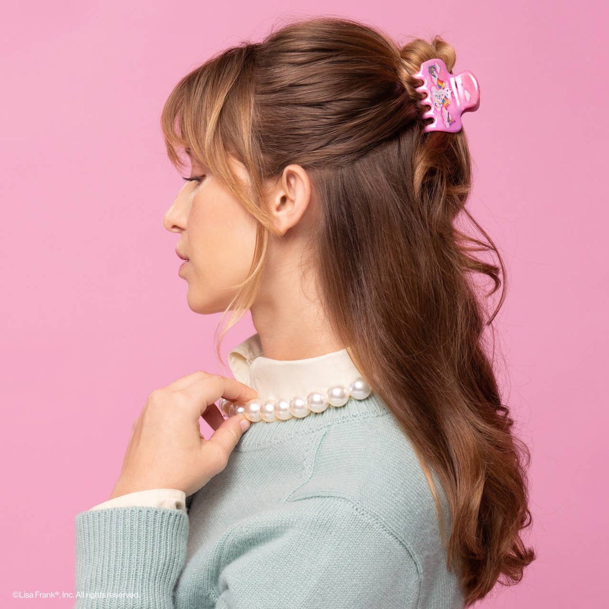Lisa Frank x Kitsch Cloud Clip in Angel Kitty