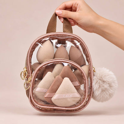 Nude Glam Sponge Set with Mini Backpack