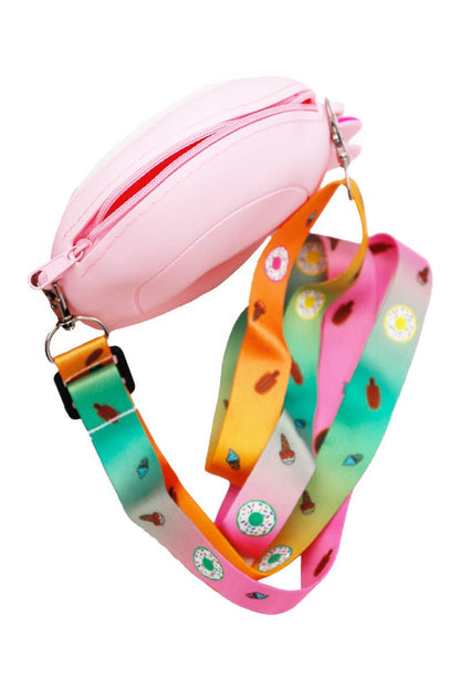 Lollipop Zippered Silicone Crossbody Bag