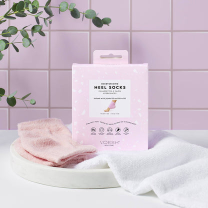 Moisturizing Gel Heel Socks - Pink