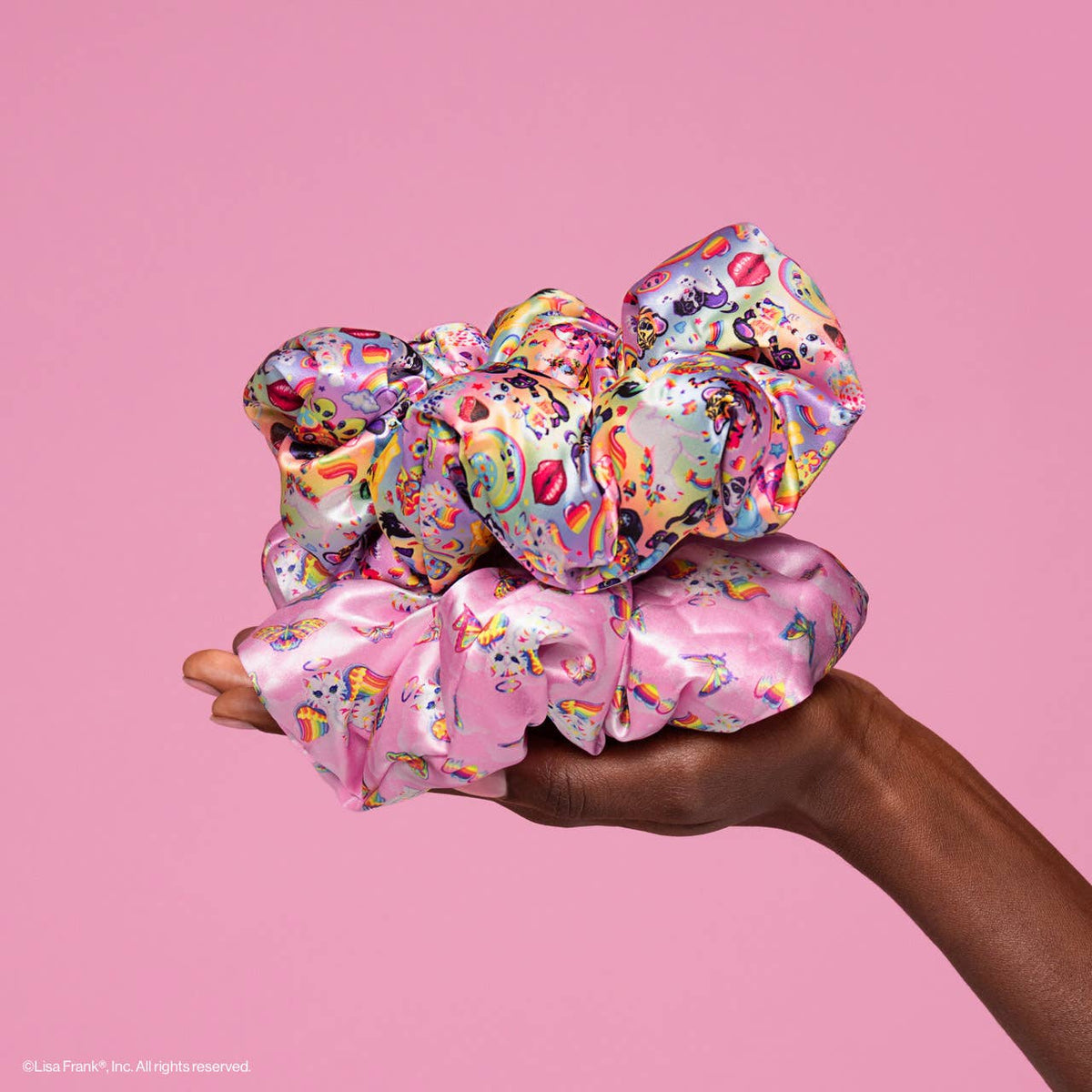 Lisa Frank x Kitsch Satin Pillow Scrunchies (Set of 2)